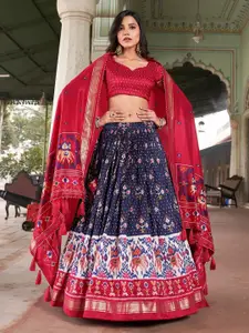 A TO Z CART Printed Ready to Wear Lehenga & Unstitched Blouse With Dupatta