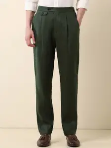 U.S. Polo Assn. Pacho Riley Men Faded Straight Fit Mid-Rise Pleated Regular Trousers