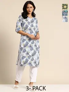 KETAKI FASHION Selection Of 3 Floral Printed Kurtas