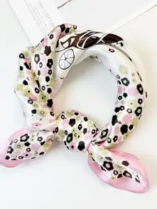 QUECY Women Silk Printed Scarf