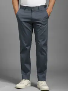 Louis Philippe Sport Men Textured Slim Fit Mid-Rise Formal Trousers