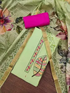 KIMISHA Ethnic Motifs Embroidered Sequinned Unstitched Dress Material