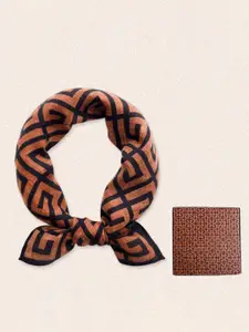 QUECY Women Abstract Printed Scarf