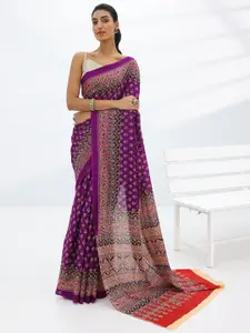 Libas Ethnic Motifs Printed Saree with Blouse Piece