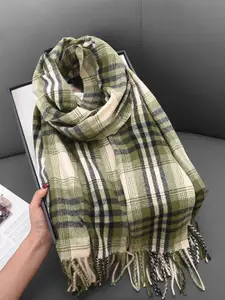 QUECY Women Checked Scarves