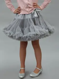 INCLUD Girls Flared Bow Tutu Mini Skirt