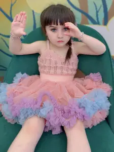 INCLUD Girls Flared Bow Tutu Mini Skirt