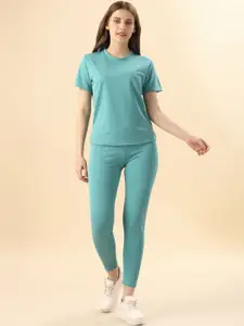 DTR FASHION Round Neck T-shirt & Trousers