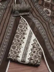 Biba Floral Printed Pure Cotton Unstitched Dress Material