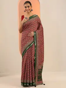 Libas Printed Saree with Zari Border