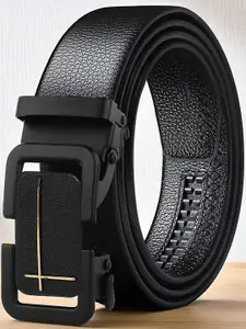 Provogue Men Textured Slider Buckle Belt