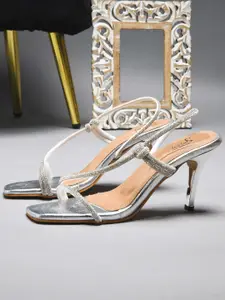 Froh Feet Women Embellished Open Toe Party Stiletto Sandals