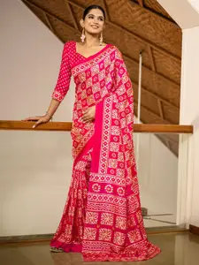 KALINI Ethnic Motifs Block Print Saree