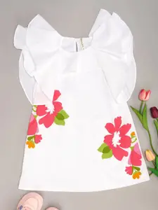 Pantaloons Junior Floral Flared Sleeve A-Line Dress