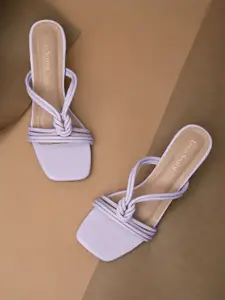 LOUIS STITCH Women Cross Knot Stilleto Heel Mule Sandals