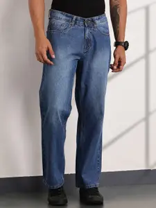 Thomas Scott Men Smart Mid-Rise Baggy Fit Cotton Non-Stretchable Jeans