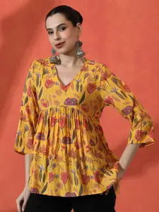 Sangria Printed Pure Cotton A-Line Kurti