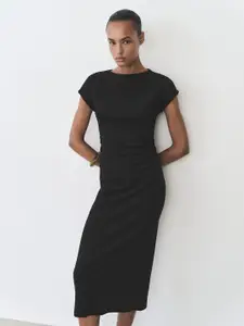 MANGO Pure Cotton Midi Shift Dress