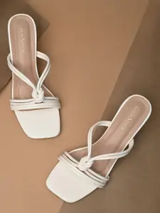 LOUIS STITCH Women Cross Knot Stilleto Heel Mule Sandals