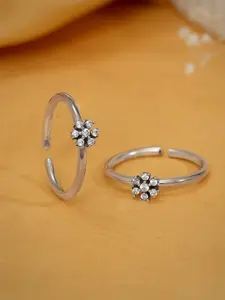 GIVA Silver-Plated Toe Rings