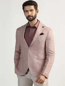Blackberrys Slim Fit Textured Formal Single-Breasted Blazer