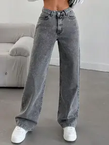 BAESD Women Comfort Wide Leg Light Fade Stretchable Jeans