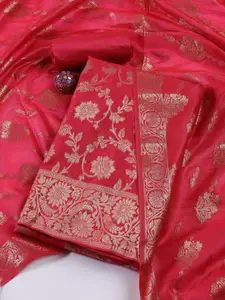 Meena Bazaar Art Silk Unstitched Dress Material