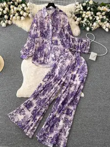 PANKH Printed Top, Shirt With Trousers Co-Ords