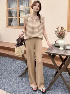 PANKH Ivy Striped Hooded Top With Trousers Co-Ords