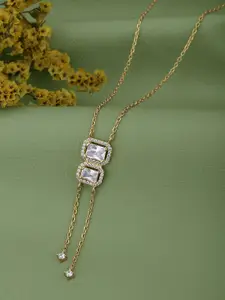 Carlton London 18kt Gold Plated CZ Necklace