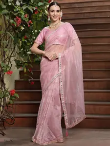 Stylum Embellished Gotta Patti Net Designer Saree