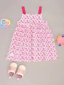 Pantaloons Baby Floral Printed Shoulder Straps A-Line Cotton Dress