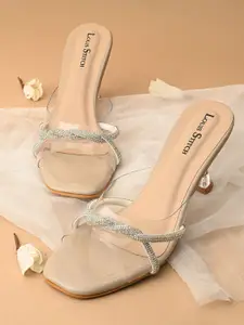 LOUIS STITCH Women Cross Knot Stilleto Heel Mule Sandals