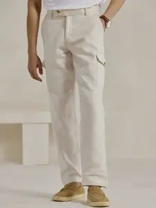 Andamen Men Casual Organic Cotton Blend Solid Regular Fit Cargo