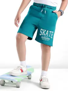 Honeyhap Boys Typography Printed Shorts