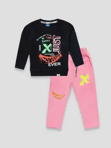 YK X JUST KiDDiNG Boys Printed T-shirt with Trousers