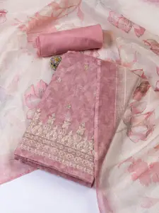 Meena Bazaar Printed Linen Unstitched Dress Material