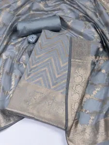 Meena Bazaar Art Silk Unstitched Dress Material