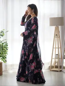 Raiyani Fashion Print Crepe Fit & Flare Maxi Dress