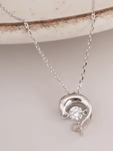 PALMONAS Sterling Silver Rhodium-Plated Necklace