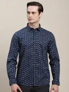 Turtle Men Relaxed Slim Fit Floral Opaque Printed Casual Shirt