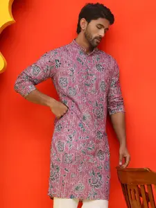 Anouk Men Floral Printed Sequinned Floral Kurta