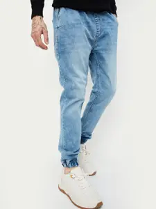 max Men Slash Knee Heavy Fade Jeans