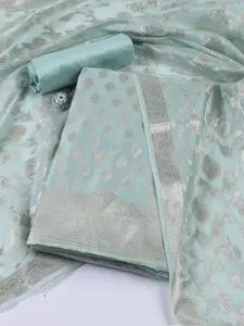 Meena Bazaar Art Silk Unstitched Dress Material