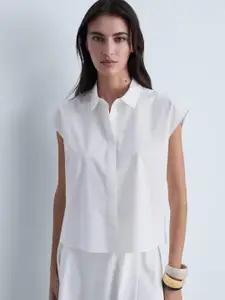 MANGO Pure Cotton Poplin Casual Shirt