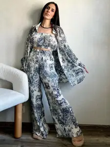 PANKH Printed Top, Shirt With Trousers Co-Ords