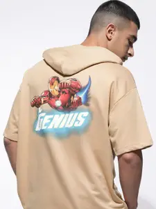 HIGHLANDER Marvel Iron Man Men Oversized Drop Shoulder Hoody Sweatshirt