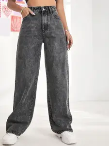 BAESD Women Comfort Wide Leg Light Fade Stretchable Jeans