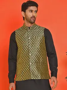 Anouk Printed Woven Nehru Jacket
