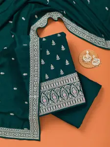 Koskii Art Silk Unstitched Dress Material